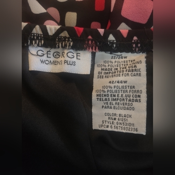 George women's plus size 22/24w multicolored polka dot skirt - Picture 3 of 4